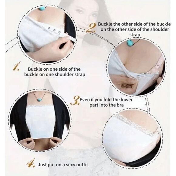 Floral Lace Chest Breast Attachable Detachable Cover - Picture 7 of 8